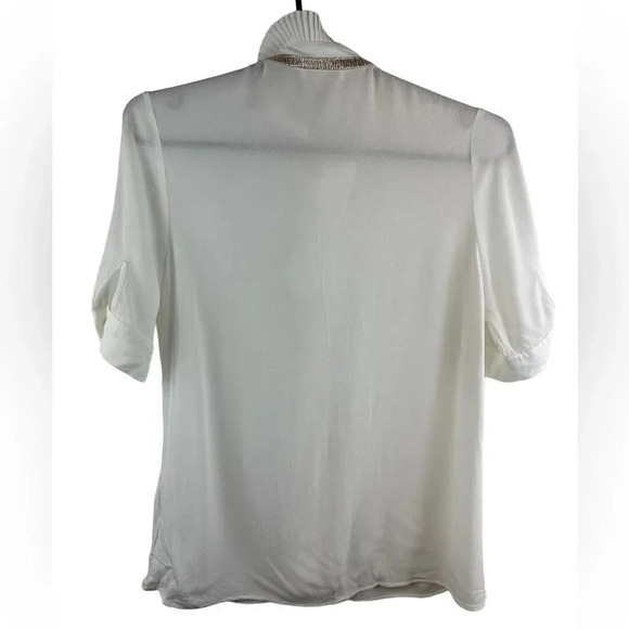 CHLOÉ KIDS RUFFLE-COLLAR BLOUSE WHITE Sz 14 - Picture 2 of 16